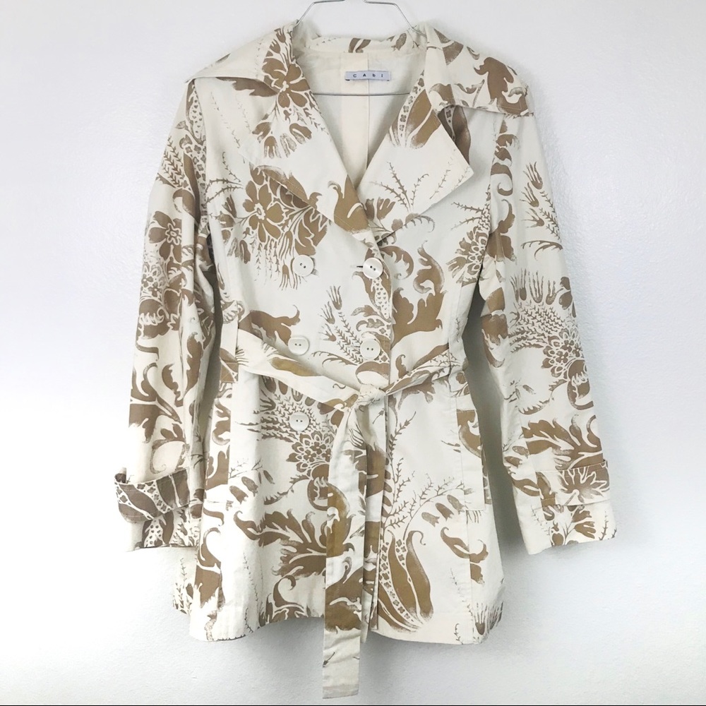 cAbi Flower Wimbledon Courts Trench Coat